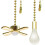 Gold Ceiling Fan Pull Chain Extension Set 13.6 inch with 1