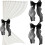 Silky Bow Curtain Tiebacks Decorative Ribbon Holdbacks 2 1