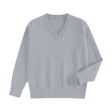 Women's Knit Turtleneck Pullover Sweater Light Gray L