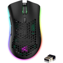 Mouse da gioco RGB, wireless, ricaricabile tramite USB, 2.4G Nano, DPI regolabile, ultraleggero, design ergonomico, resistente al
