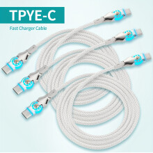 USB-C Fast Charging Cable 65W 100cm Rotatable Luminous