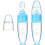 Silicone Baby Spoons with Standing Base 2 Pieces Blue 1