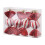 Christmas Candy Ornaments Set Pink 4-Pack with Silver Ropes 1