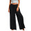 Women's Plus Size High Waist Drawstring Pants Black XXL 1
