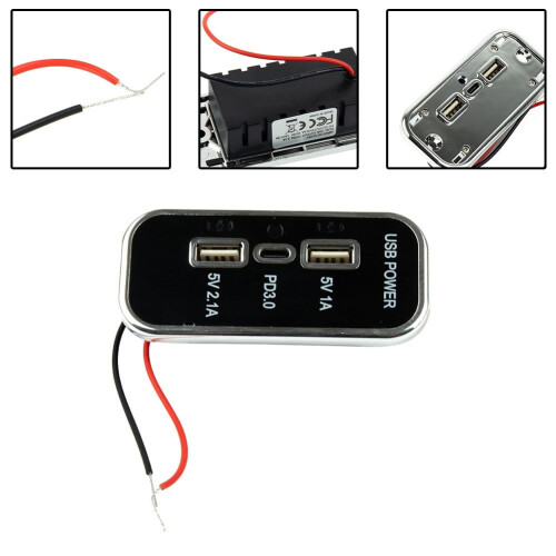 USB PD车载充电器 12-24V双口18W Type-C 2
