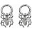 Spider Charm Gothic Boots Accessory Silver Metal 1 Piece 1