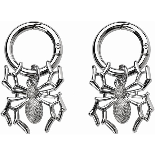 Spider Charm Gothic Boots Accessory Silver Metal 1 Piece