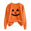 Dame Halloween-genser ensfarget rund hals langermet 1