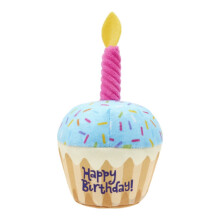 Squeaky Dog Birthday Cake Plush Toy Pet Safe Chewable Gift