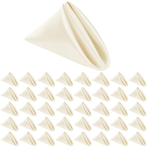 Gold Satin Napkins 40 pcs 17 inch Square