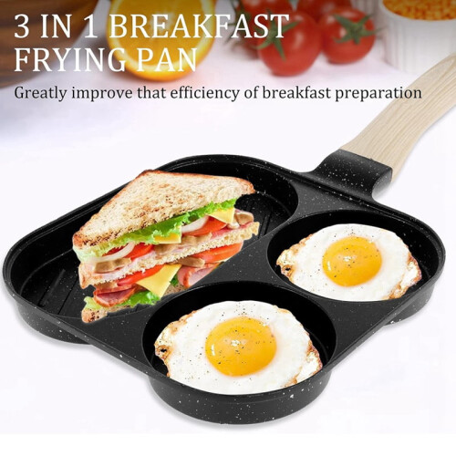 Egg Frying Pan Non-Stick Omelette Pan with Wooden Handle 1