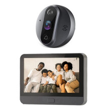 Inteligentný zvonček Tuya 1080P WiFi, kukátko, kamera, 5000mAh, zvuk, 4,3 palca, PIR FHD, infračervený senzor pre Alexa Google