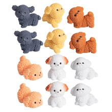 Hemoton Resin Dog Figures Cake Topper Home Decor 12pcs