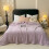 Polyester Waffle Jacquard Blanket Purple 100x150cm 1
