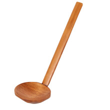 Japanese ramen soup spoon wooden large with holes