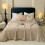 Polyester Waffle Jacquard Blanket Brown 100x150cm 1