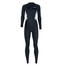 Women's wetsuit swimwear front zip thin dive suit black XXL