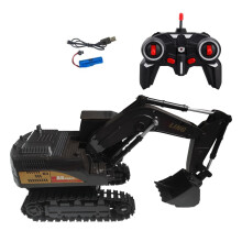 Grey Wireless Excavator Toy 24GHz Control Rotating Cab