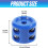 Rubber Winch Stopper for Synthetic Rope Blue with Stainless 2