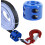 Rubber Winch Stopper for Synthetic Rope Blue with Stainless 4