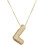 Bubble Letter Necklace 18K Gold-Plated Initial Pendant 1