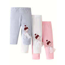 Infant Girls Cotton Leggings Set 3 Pcs