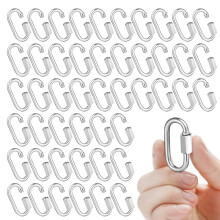 Stainless Steel D-Shape Chain Link Connector M3.5 50 pcs