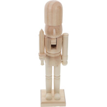 Nutcracker Ornament Light Brown Wooden Christmas Decor 1