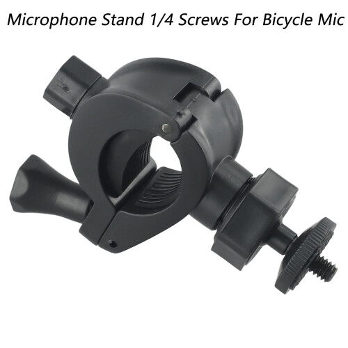 Portable Microphone Stand Holder for Bicycle Handlebar 1/4 2