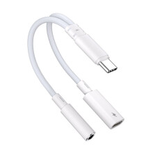 USB-C to 3.5mm Headphone Charging Adapter with DAC Chip