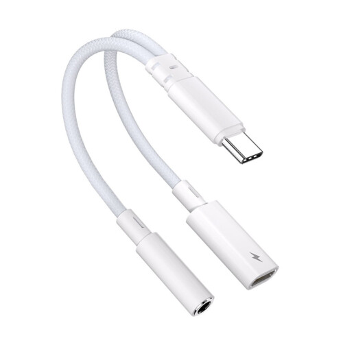 USB-C to 3.5mm Headphone Charging Adapter with DAC Chip