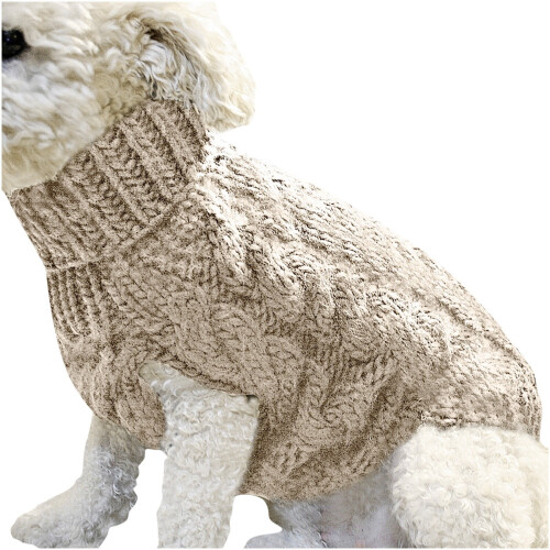 Warm Knitted Dog Sweater Sleeveless Small Medium