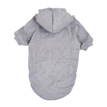 Fleece-Lined Dog Hoodie Gray Medium for Small to Large Dogs