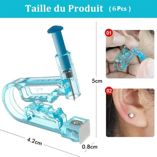 SPECOOL Ear Piercing Kit - 6pcs - Stainless Steel - Safe and Painless - Sterilized 1