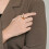 Stainless Steel Heart Shell Ring Gold Size 8 5