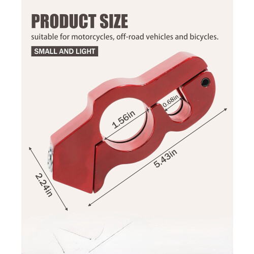 Motorcycle Brake Lock Heavy Duty Adjustable Red 1