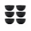 Black Grain Bowl Reusable Plastic Dinner Bowl 4/6/8 Pcs 8
