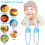 Silicone Baby Spoon with Standing Base 2 Pieces Blue 3