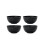 Black Grain Bowl Reusable Plastic Dinner Bowl 4 6 or 8 6