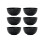 Black Grain Bowl Reusable Plastic Dinner Bowl 4/6/8 Pcs 7