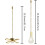 Gold Ceiling Fan Pull Chain Extension Set 13.6 inch 6