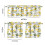 Yellow Lemon Kitchen Curtains and Valance Set 3-Piece Rod 6