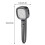Handheld Shower Head with Multiple Jets Gray 4
