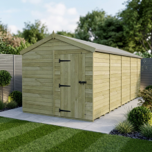 8 x 19 Apex Shed Tanalised (Single Door, No Windows)