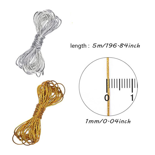 Metallic Twist Hair Rope Dreadlock Braid Accessory 1 piece 2