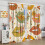 70S Lips Curtains Retro Boho Mushroom Orange Checkered 4