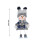 Blue Fabric Snowman Plush Doll with Hat and Scarf 3