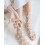 Vintage sheer ankle socks with floral lace pattern 4