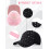 Adjustable Breathable Rhinestone Baseball Cap 2 Pcs 3
