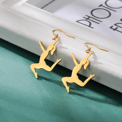 Gymnastics Earrings Ballet Gymnast Studs Dangles Team USA 2